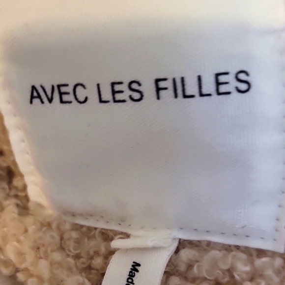 Avec Les Filles Tan Teddy Jacket Oversized Fuzzy - Picture 2 of 6